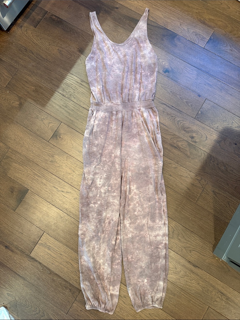 Aerie Everyday Track Jumpsuit in Purple Tie Dye Size Large - C45-078